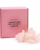 Ακατέργαστοι λίθοι - Φωτάκια Πολύτιμων Λίθων Ροζ Χαλαζίας USB - Rose Quartz Για το σαλόνι